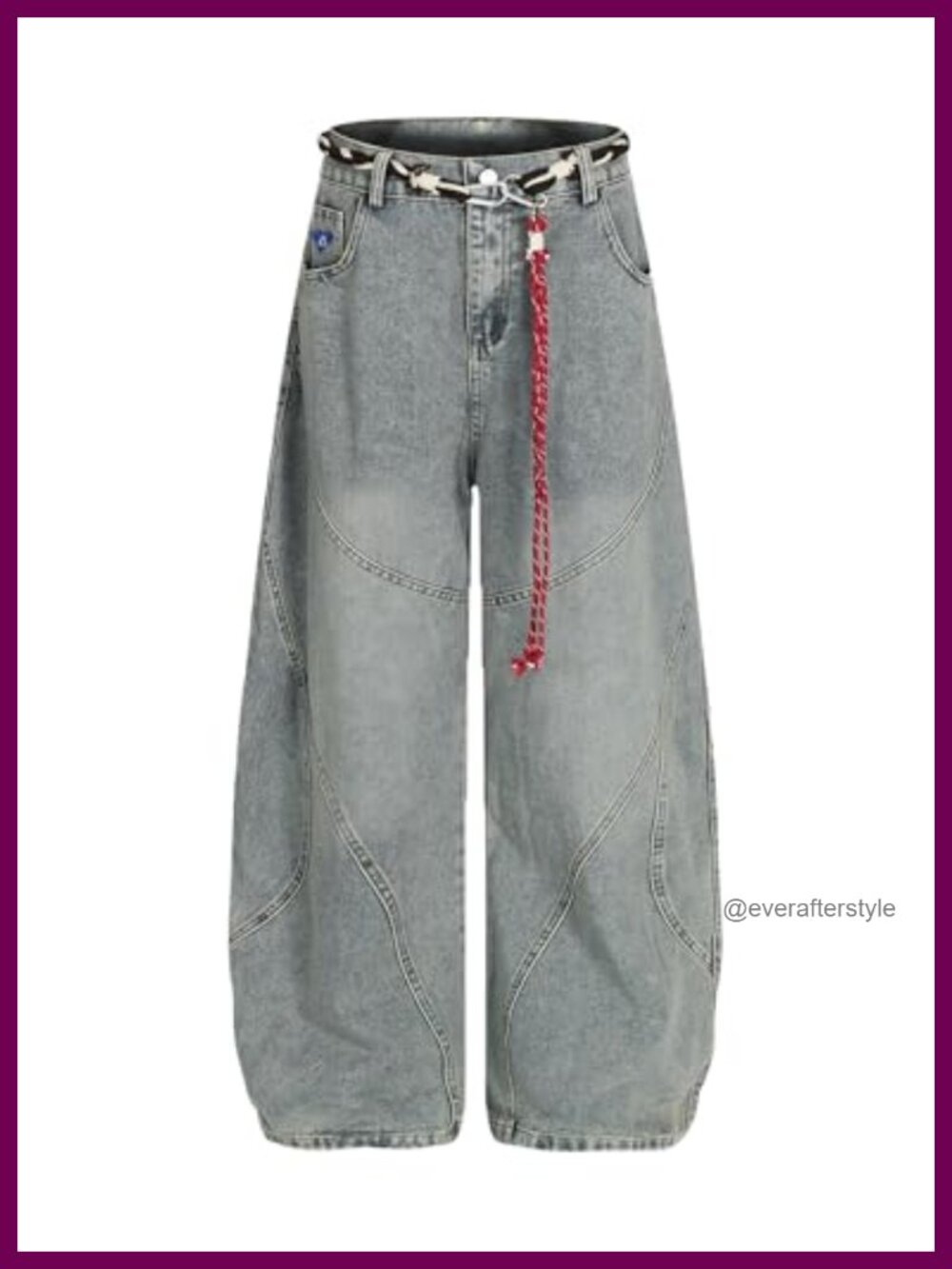 Baggy Barrel Jeans Wide Leg Cotton Denim Boyfriend Streetwear